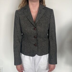 Classic Grey wool tweed blazer